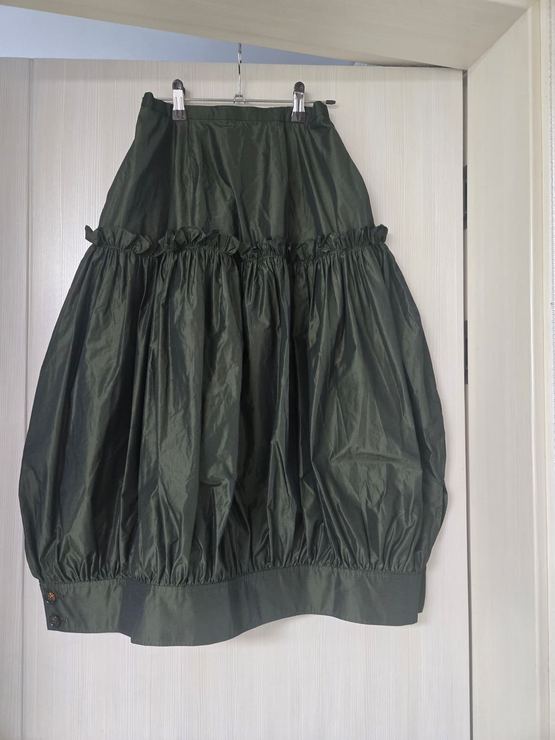 ENFOLD 엔폴드 벌룬스커트 다크카키 상품이미지4