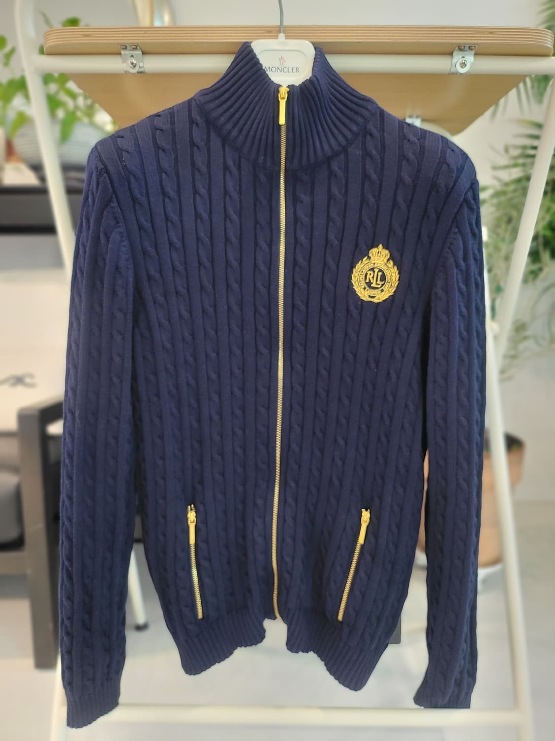 XL랄프로렌 금장자수 집업 가디건  상품이미지1