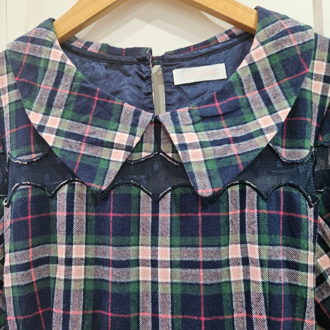 리즈리사 체크 원피스 상품이미지3