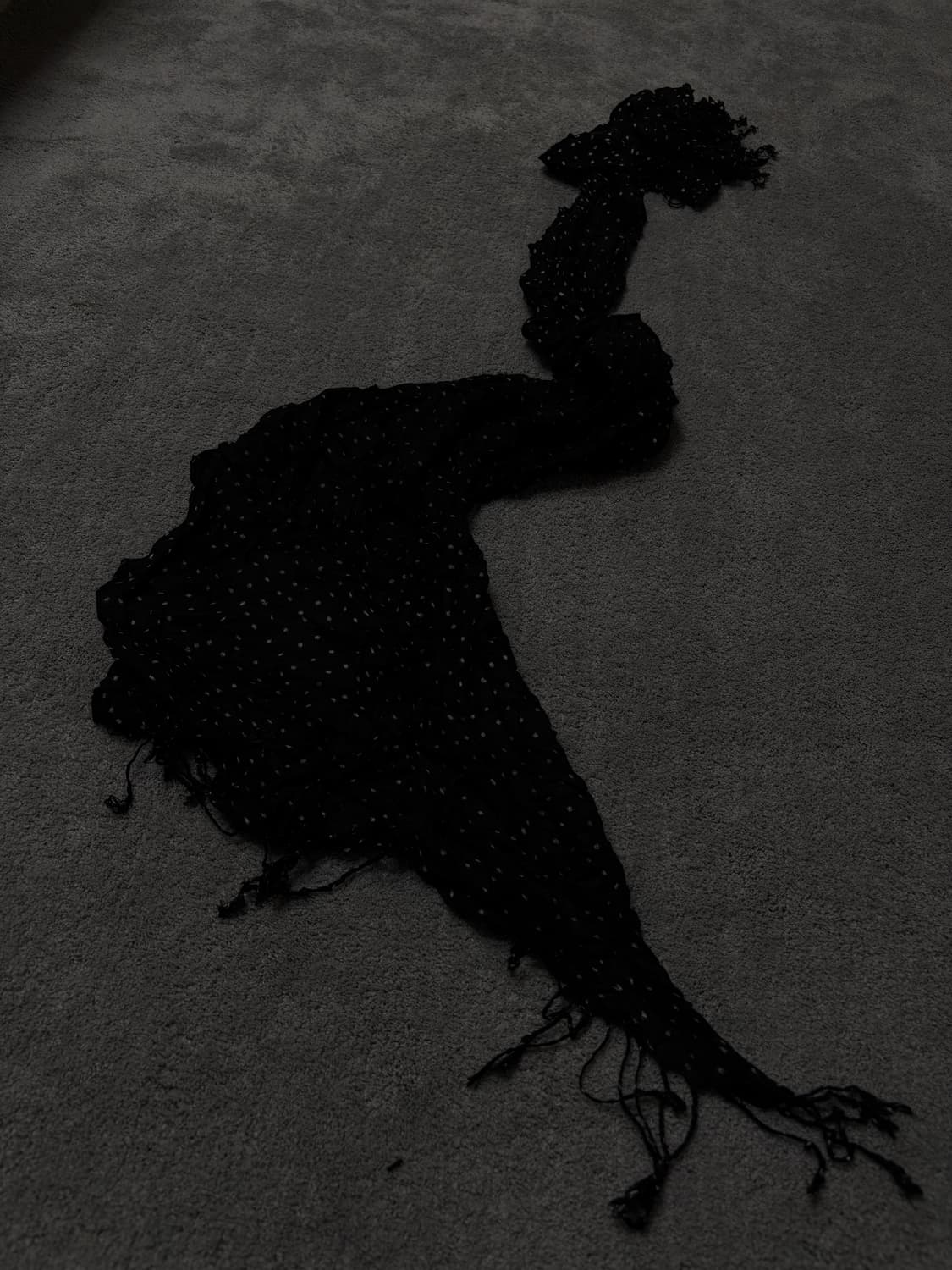 Vintage v-kei punk mood black scarf 상품이미지1