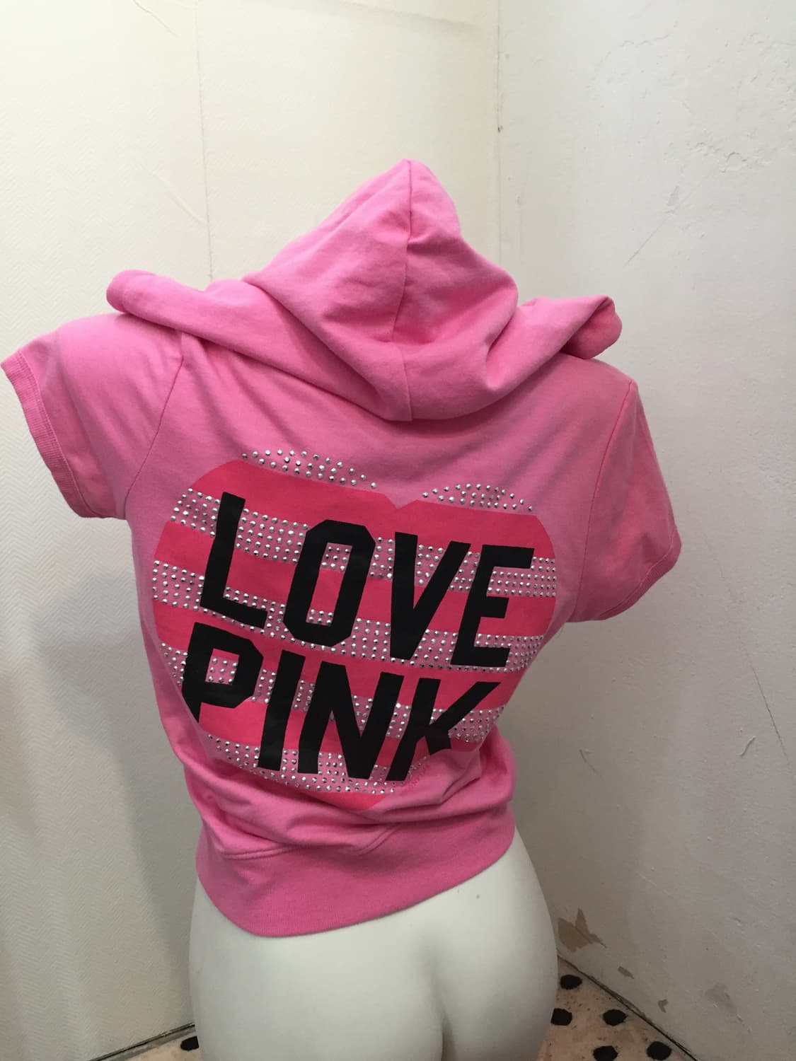 PINK 핑크 반팔 후드집업 상품이미지1