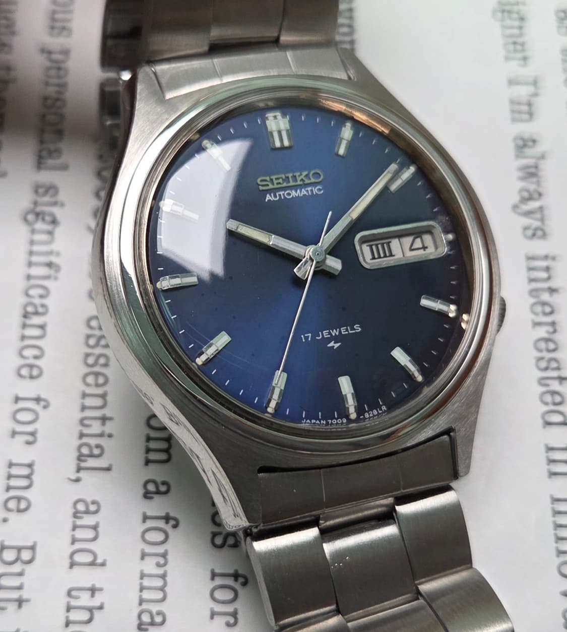 빈티지 세이코 순정 블루다이얼 한자 데이데이트 7009 브레이슬릿 ver 상품이미지2