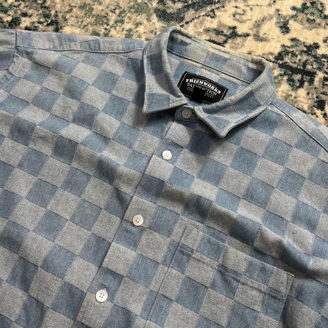 프리즘웍스 CHECKERBOARD 데님 HALF SHIRT(L) 상품이미지3
