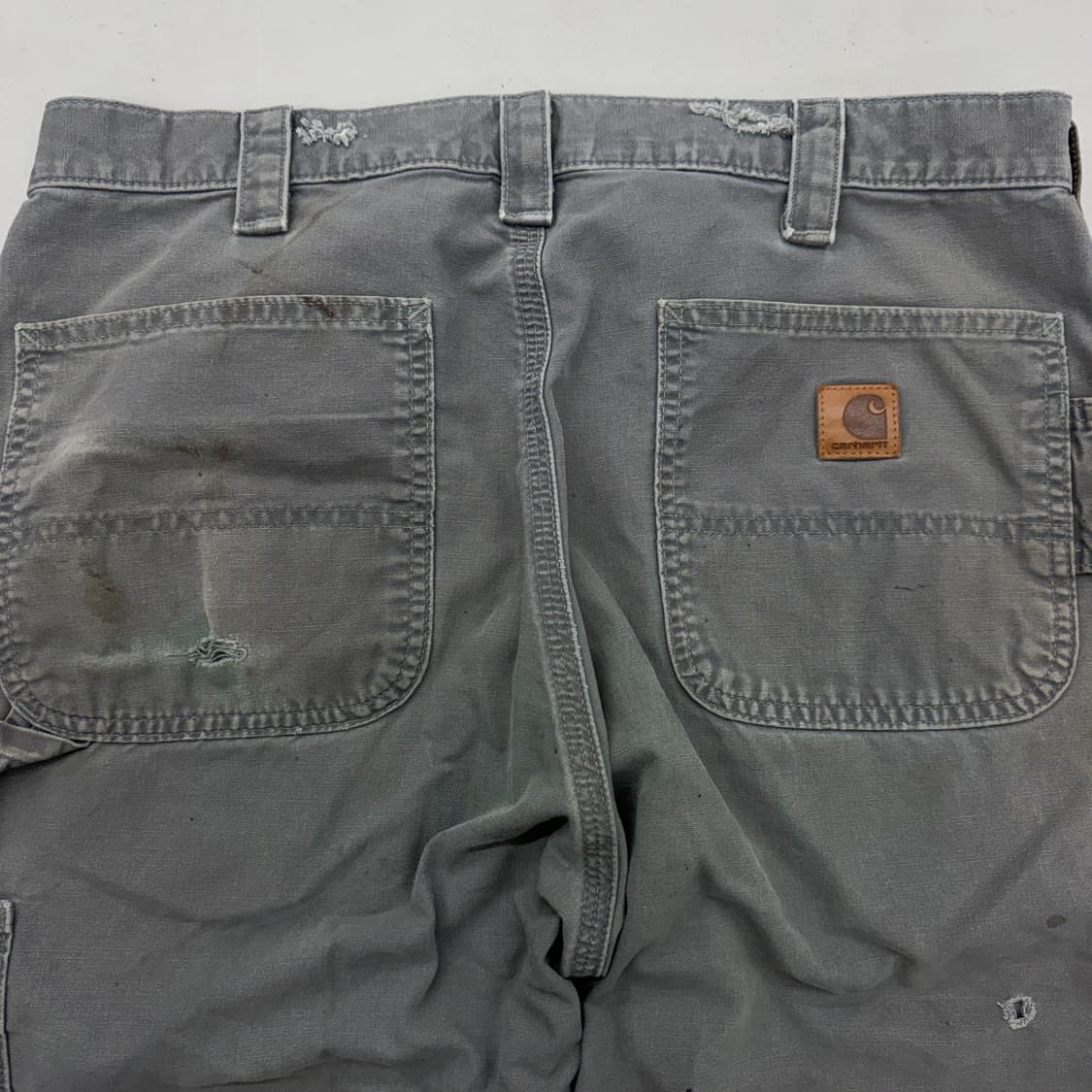 칼하트 OG 가죽패치 카펜터 하드 페이딩 와이드 워크팬츠 상품이미지5