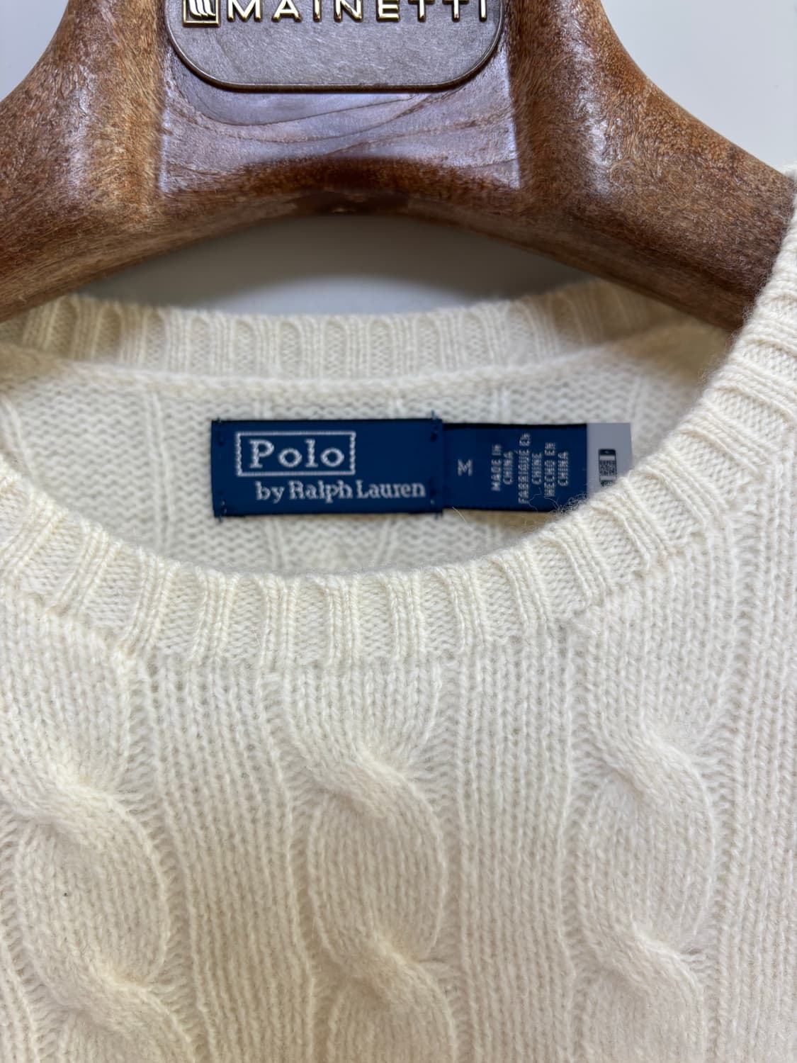 폴로 랄프로렌 울 캐시미어 반팔 아이보리 상품이미지2