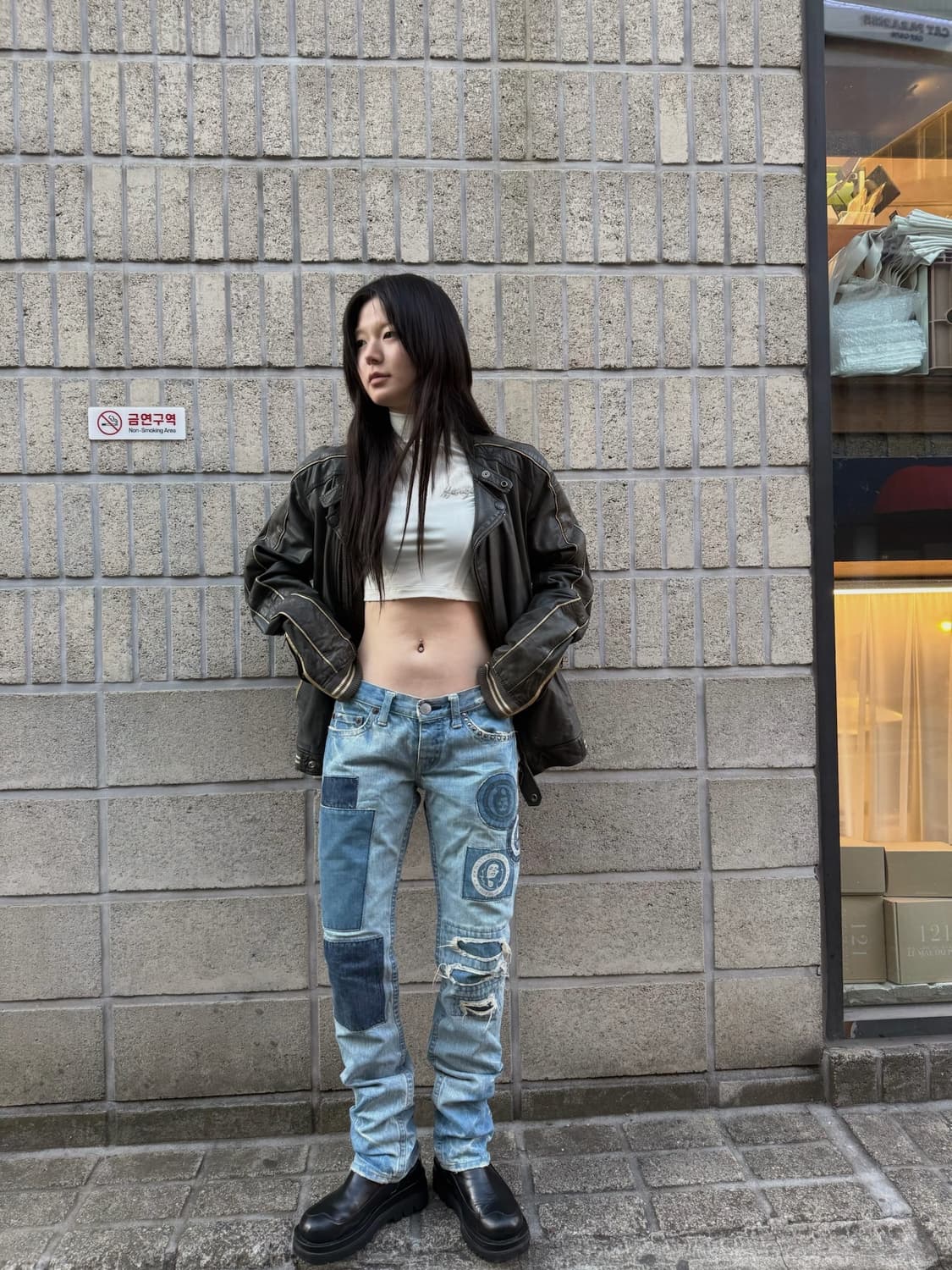 올드 히스테릭 글래머 락스타 패치 데님팬츠 상품이미지3