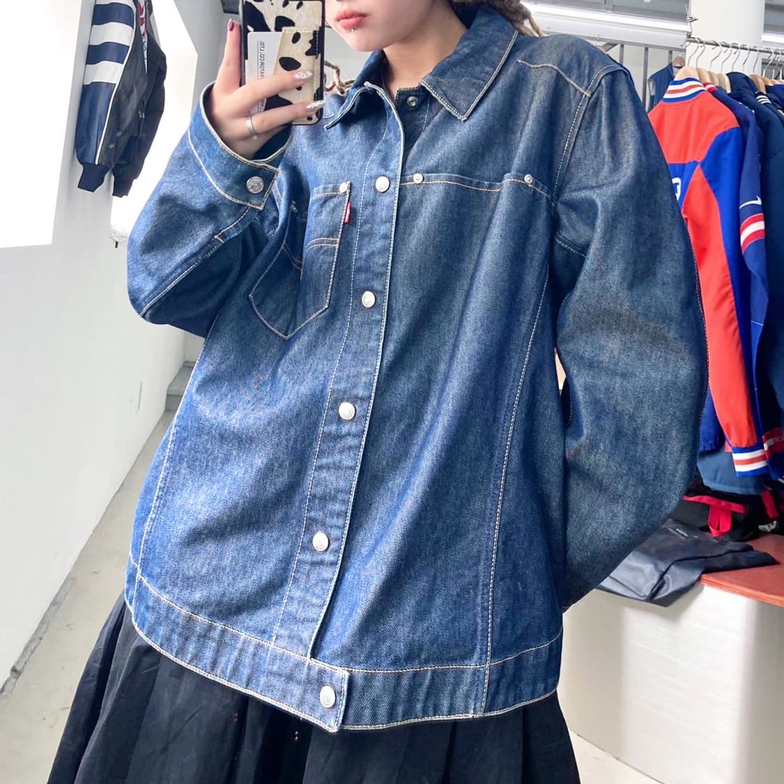 리바이스 엔지니어드진 리오셀 데님 스티치 자켓 상품이미지2