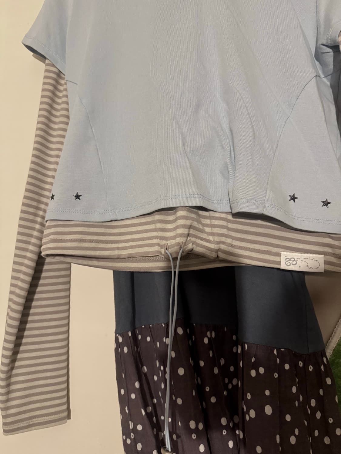 뚜오미오 레이어드 후드 베이비 블루 m 상품이미지5