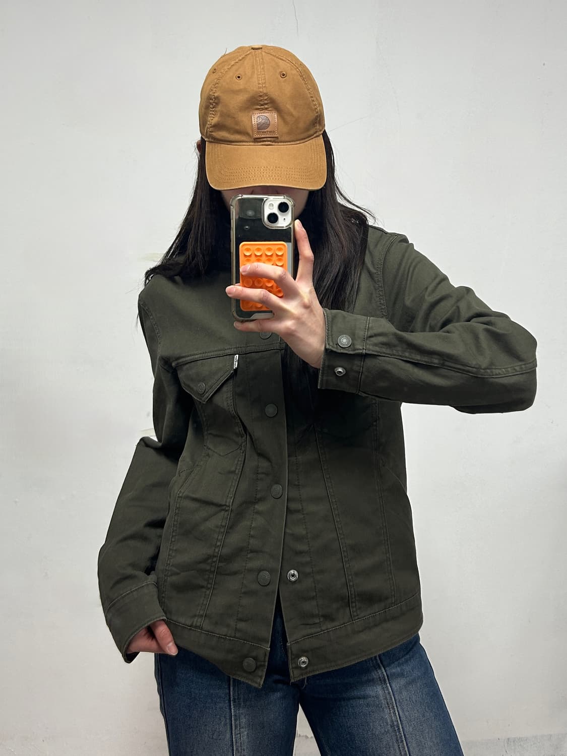 리바이스 화이트탭 유틸리티 트러커 자켓 카키 상품이미지1