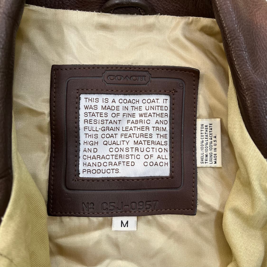 M 코치 레더카라 헌팅 워크 자켓 0310M 상품이미지2