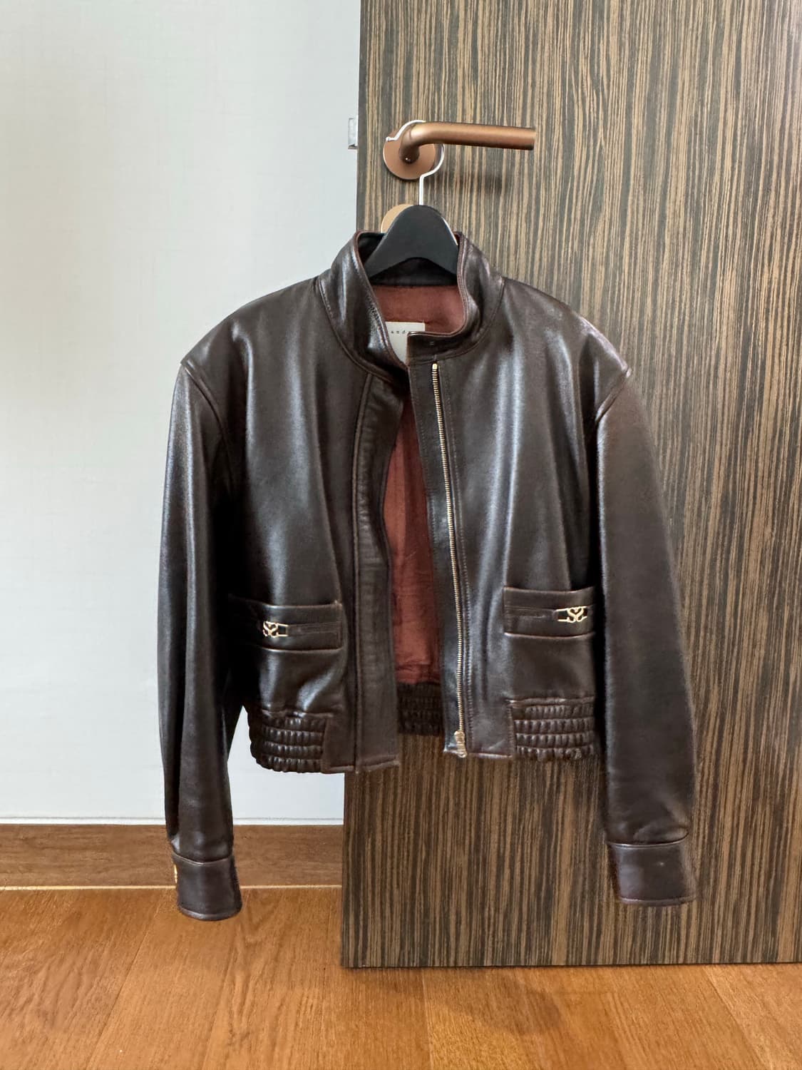 산드로 램스킨 가죽 자켓 상품이미지4