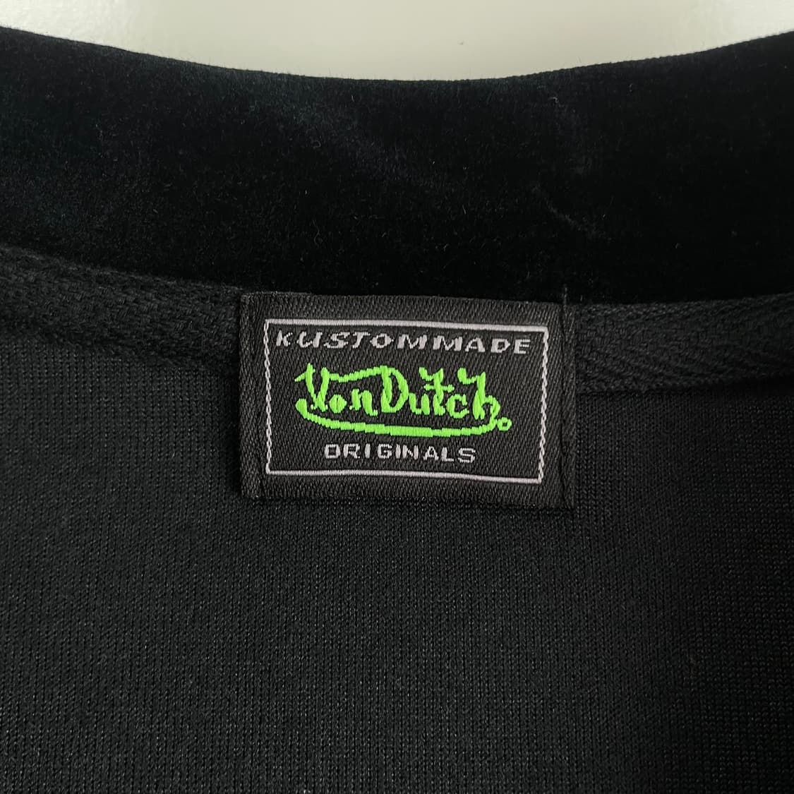Von dutch 본더치 블랙 벨벳 비즈포인트 Y2K 트랙탑 져지 상품이미지6
