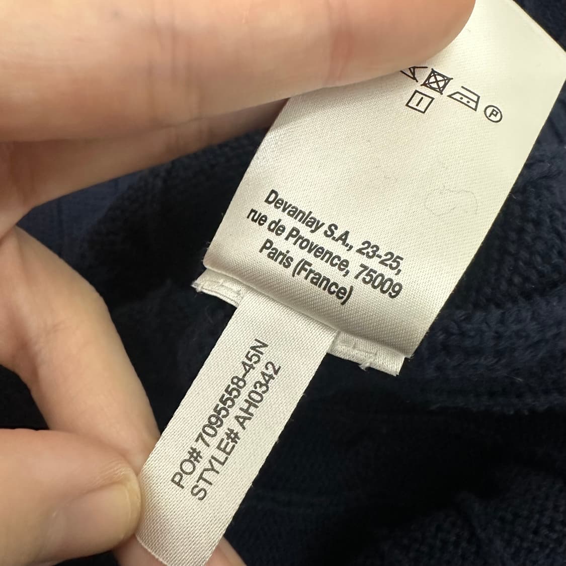 라코스테 케이블 꽈배기 니트 네이비 S 상품이미지9