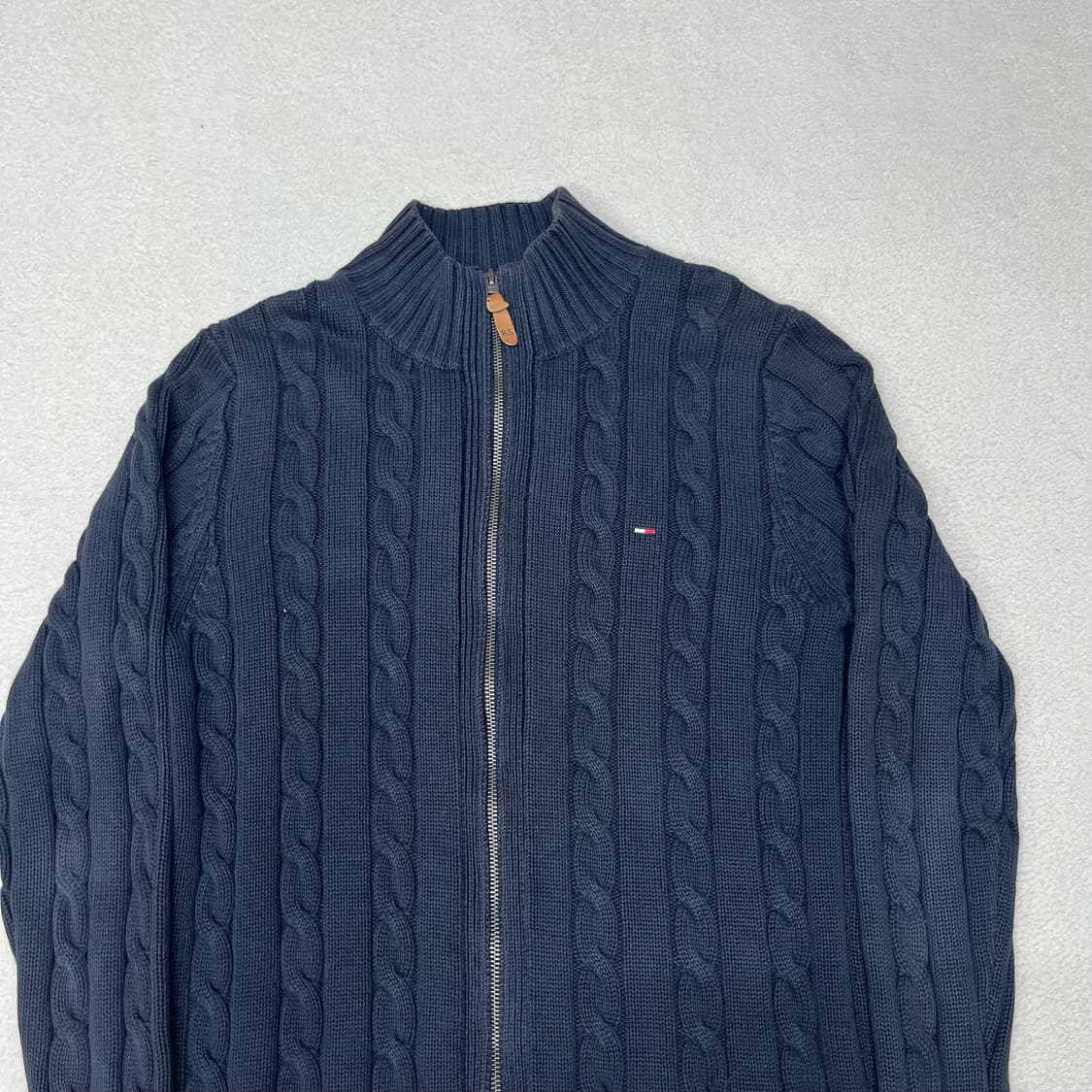 Tommyhilfiger black knit zip-up 상품이미지5