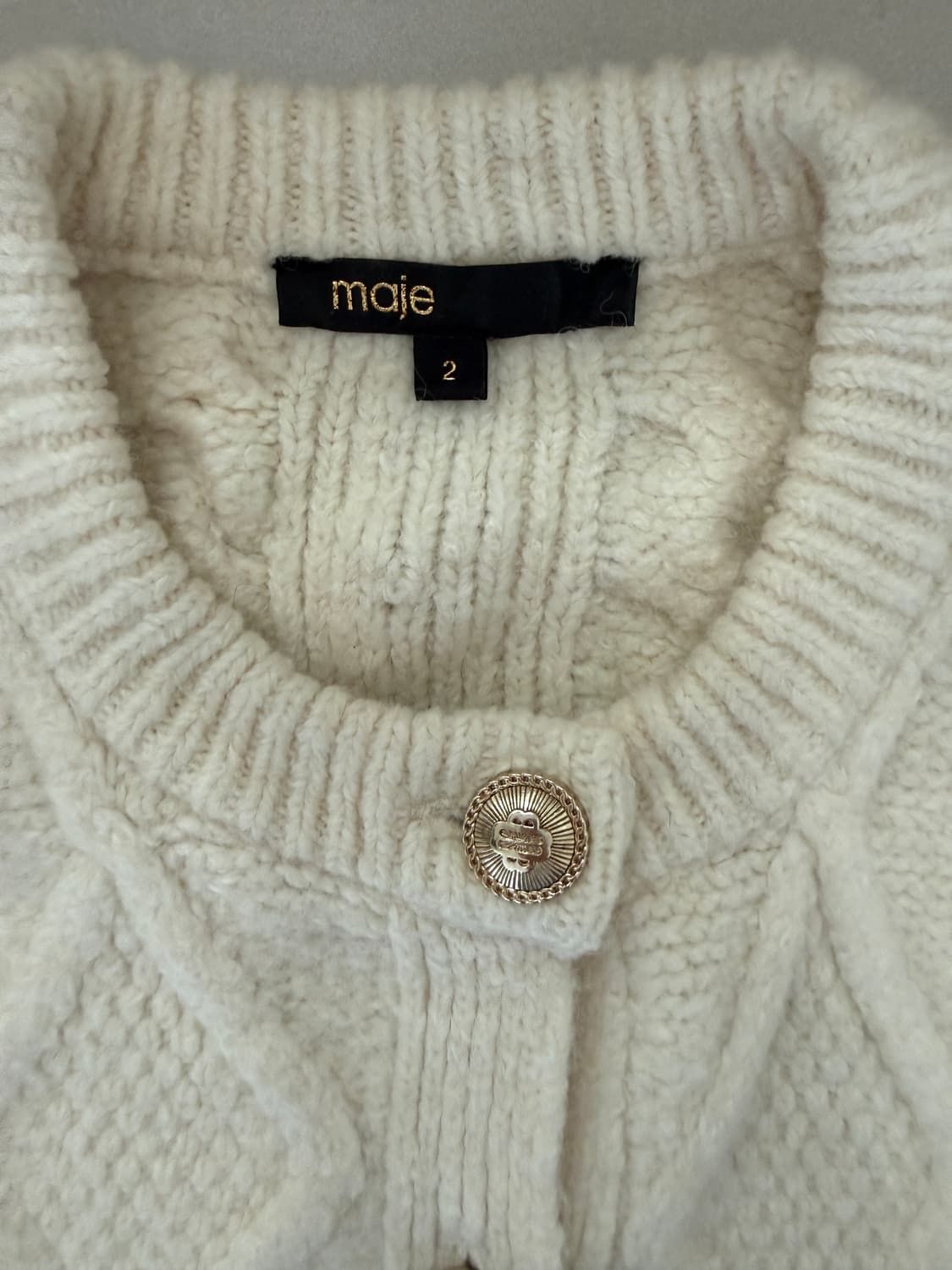 마쥬 금장 로고 버튼 가디건 상품이미지8