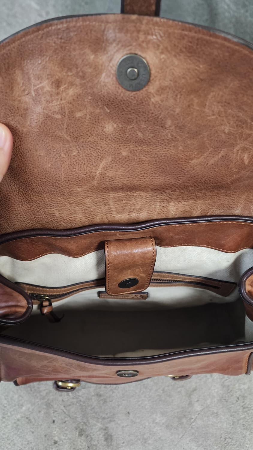 0914 빈티지스타일 브라운 가죽 백팩 상품이미지5