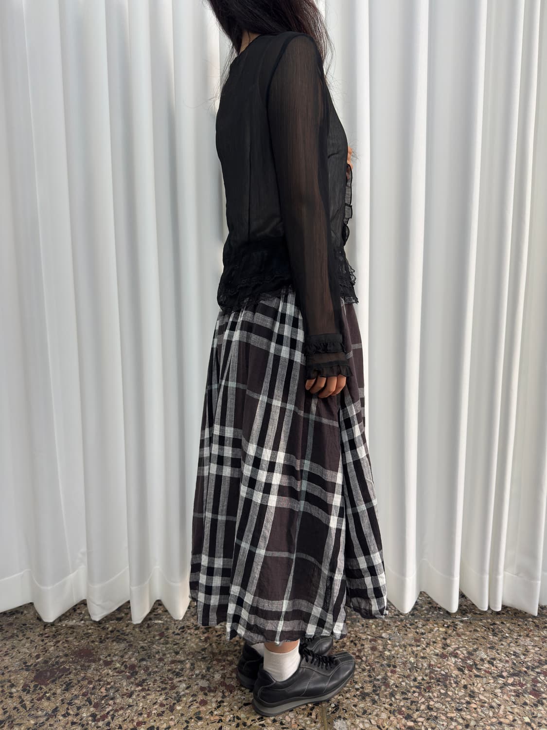 seethrough frill blouse 상품이미지3