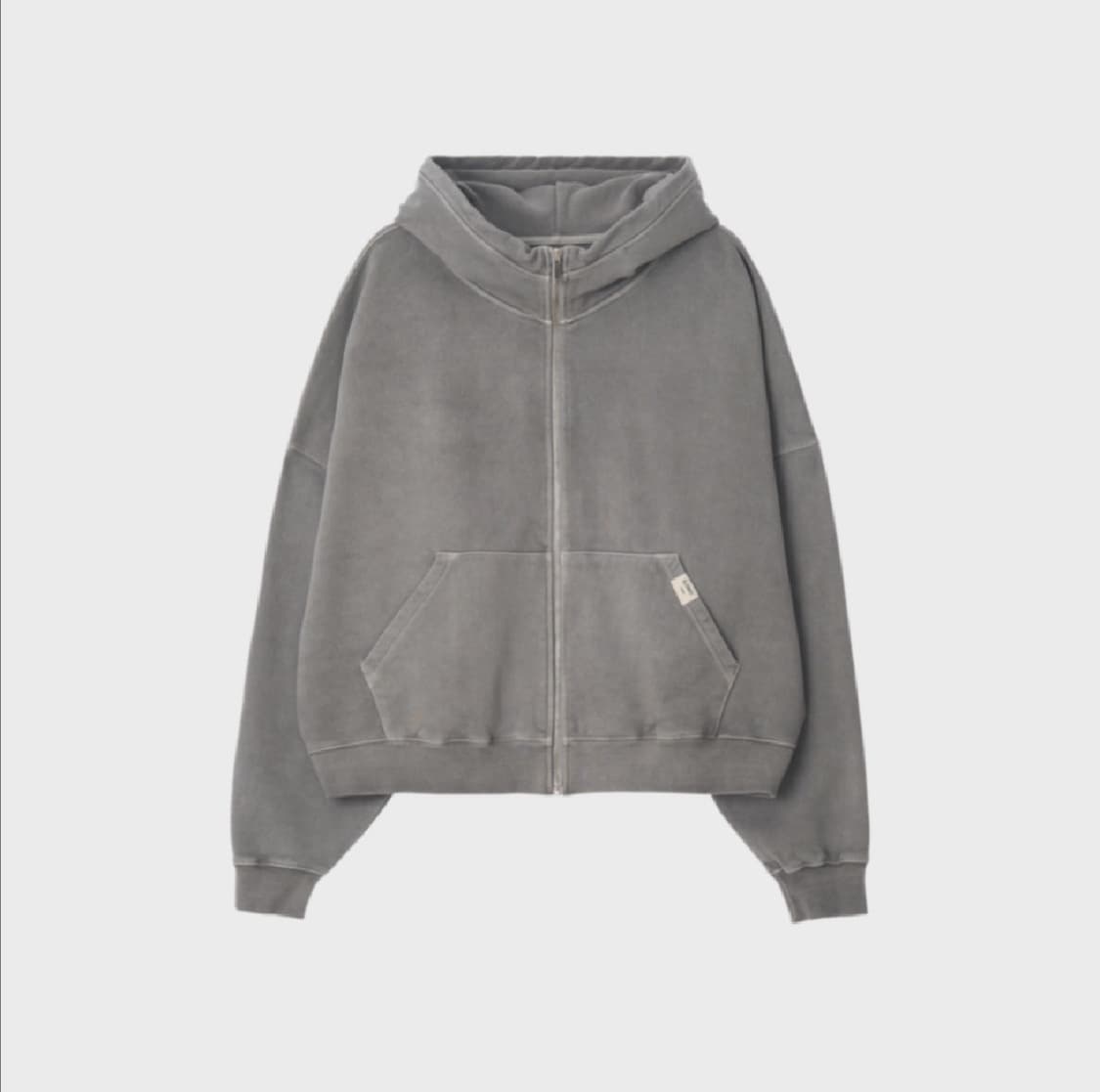 글로니 G CLASSIC WASHED BOXY ZIP UP (GRAY) 상품이미지1