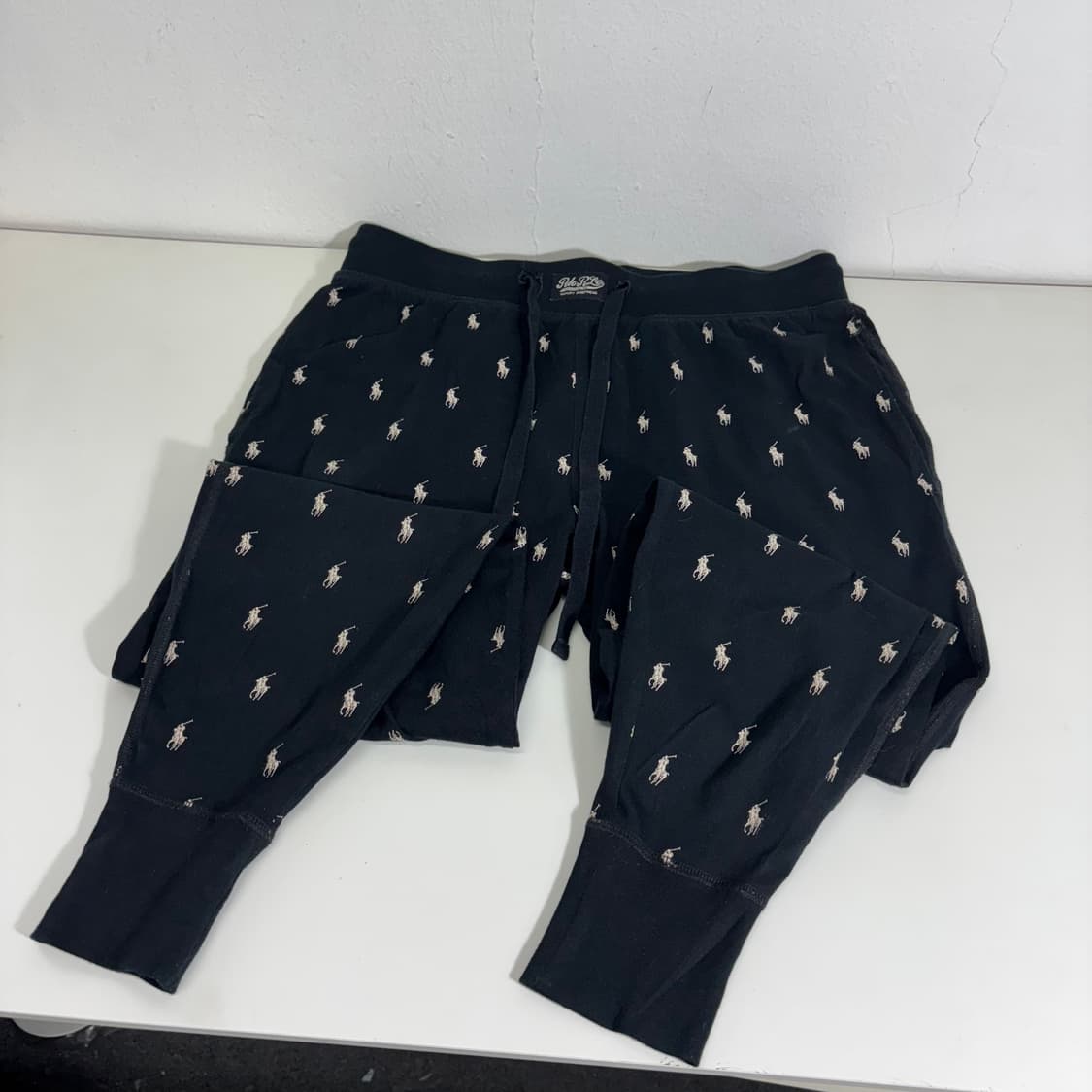 S 폴로랄프로렌 슬립웨어 블랙 멀티포니 코튼팬츠 상품이미지3