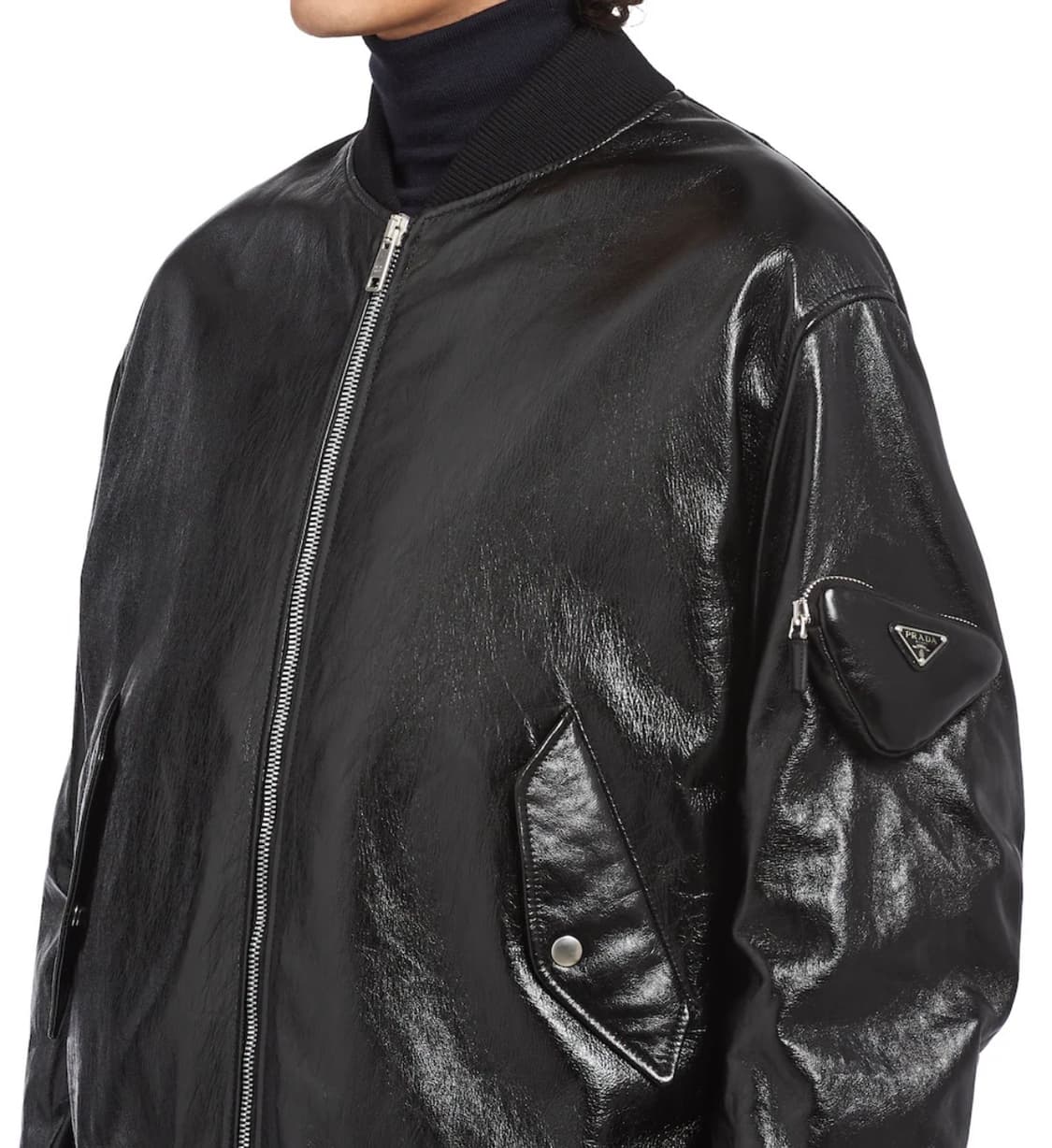 [52] 프라다 라프시몬스 나파레더 봄버 상품이미지2