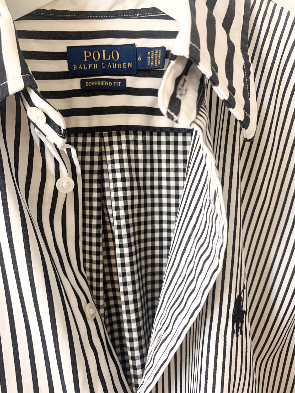 [US6] 폴로 랄프로렌 스트라이프 패치워크 셔츠  상품이미지5