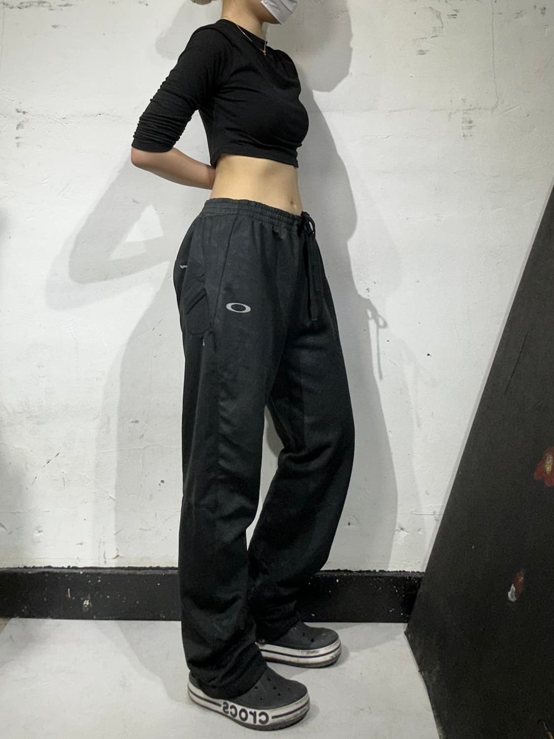 오클리 블랙 와이드 추리닝 바지 트레이닝 팬츠 XL 상품이미지1
