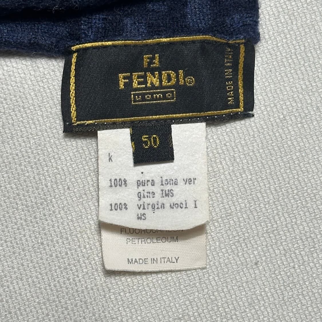 00's Fendi 주카패턴 모노그램 버진 울 니트 머플러 상품이미지2