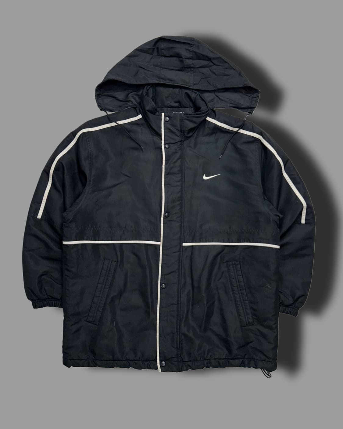 나이키 올드스쿨 화이트 라인 누빔 점퍼 M 상품이미지4