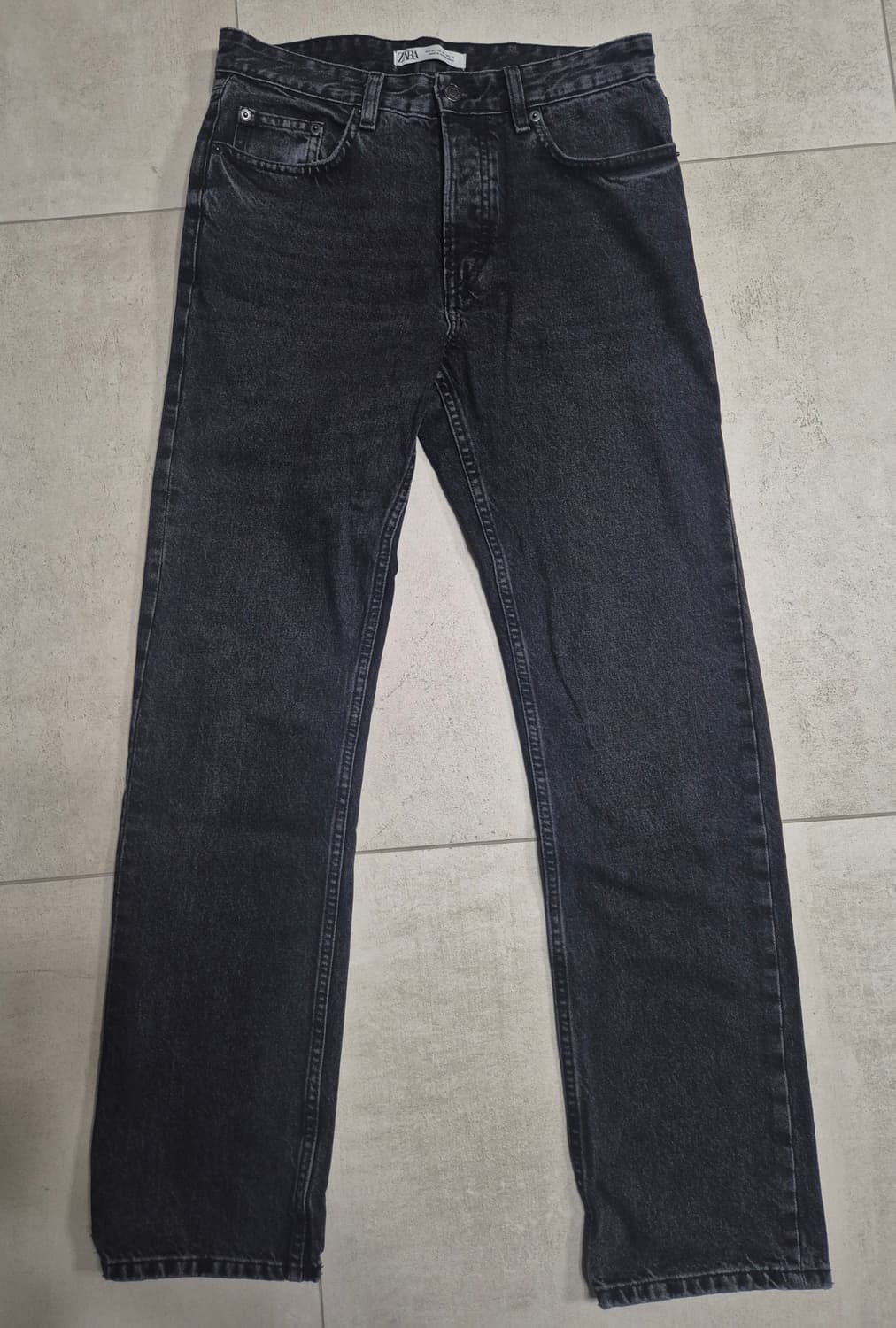 Zara 자라 스트레이트핏 흑청 데님(새상품) 상품이미지5