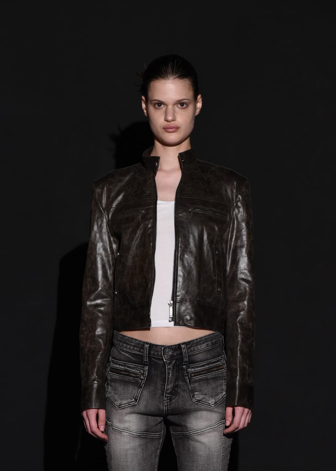 23VER. VINTAGE LEATHER SHORT JACKET 상품이미지3