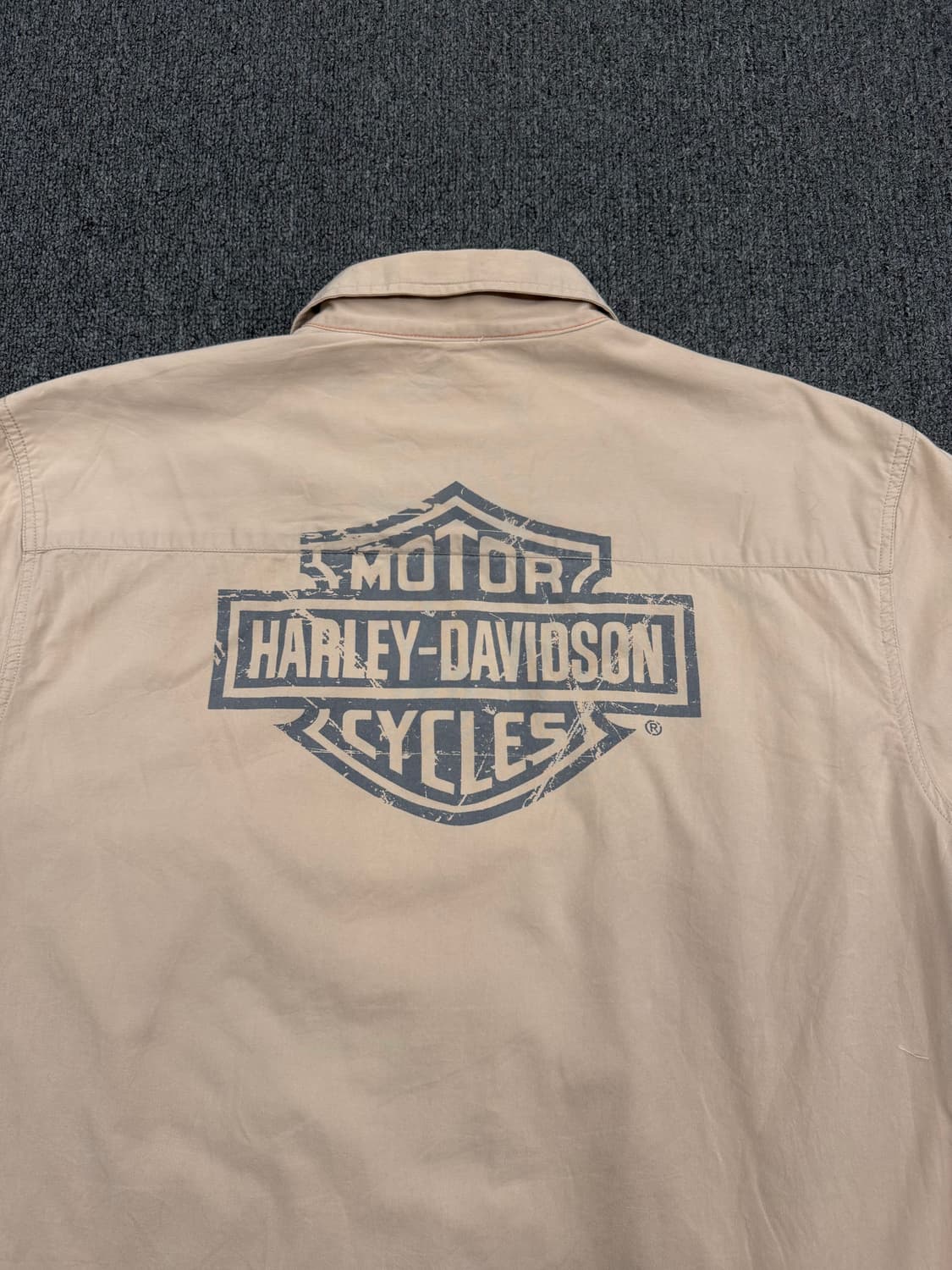 XL) 할리데이비슨 빈티지 프린팅 프런트 반팔 셔츠 상품이미지5