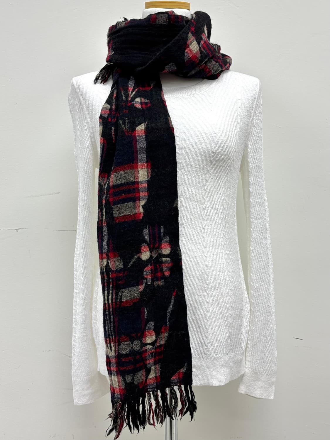 빈티지 체크 목도리 머플러 상품이미지1