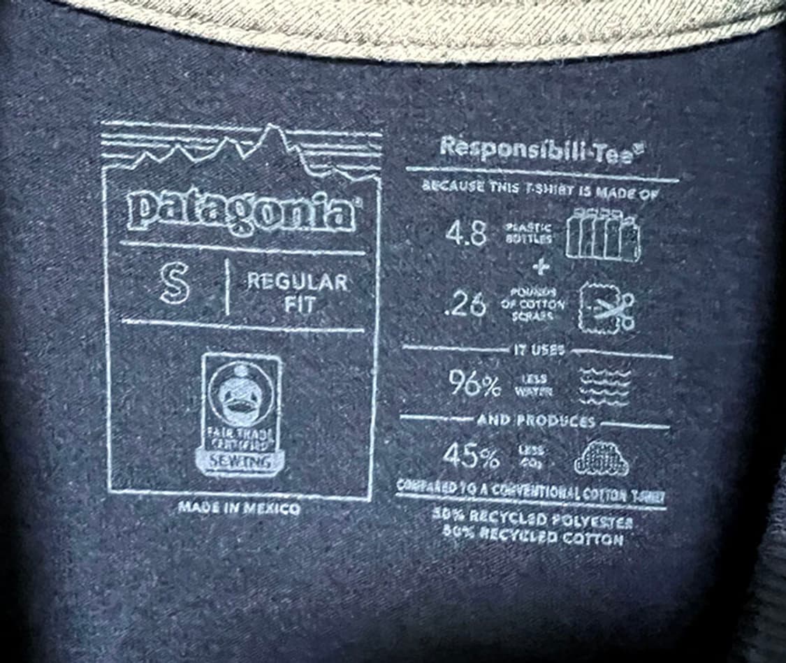 파타고니아 스카이라인 스텐실 남자 반팔티 네이비 라운드넥 캐주얼 M 95 상품이미지3