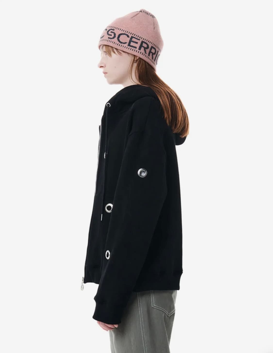 CIRCLE PIT HOOD ZIP UP / BLACK  상품이미지2