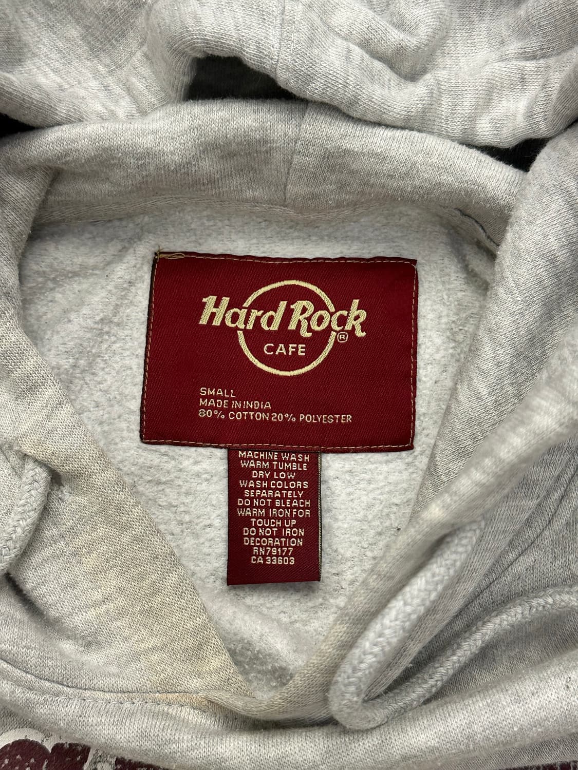 S)Hard Rock vintage 여성 프린팅 그레이 후디 상품이미지4