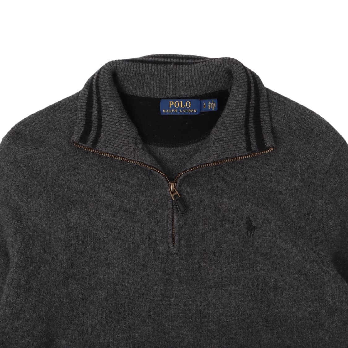폴로 랄프로렌 그레이 메리노울 캐시미어 하프집업 니트 상품이미지2