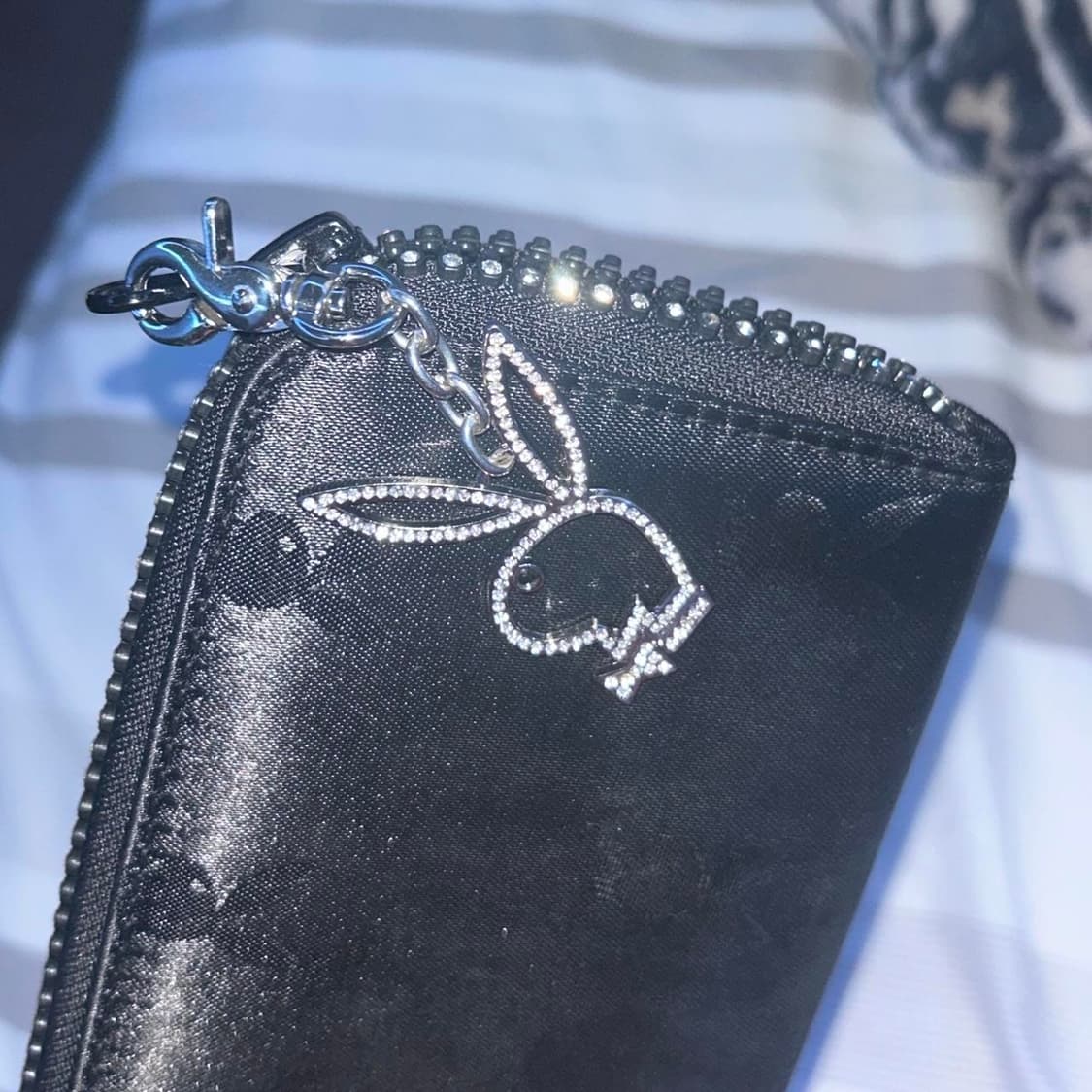 플레이보이 자카드 장지갑 블랙 상품이미지4