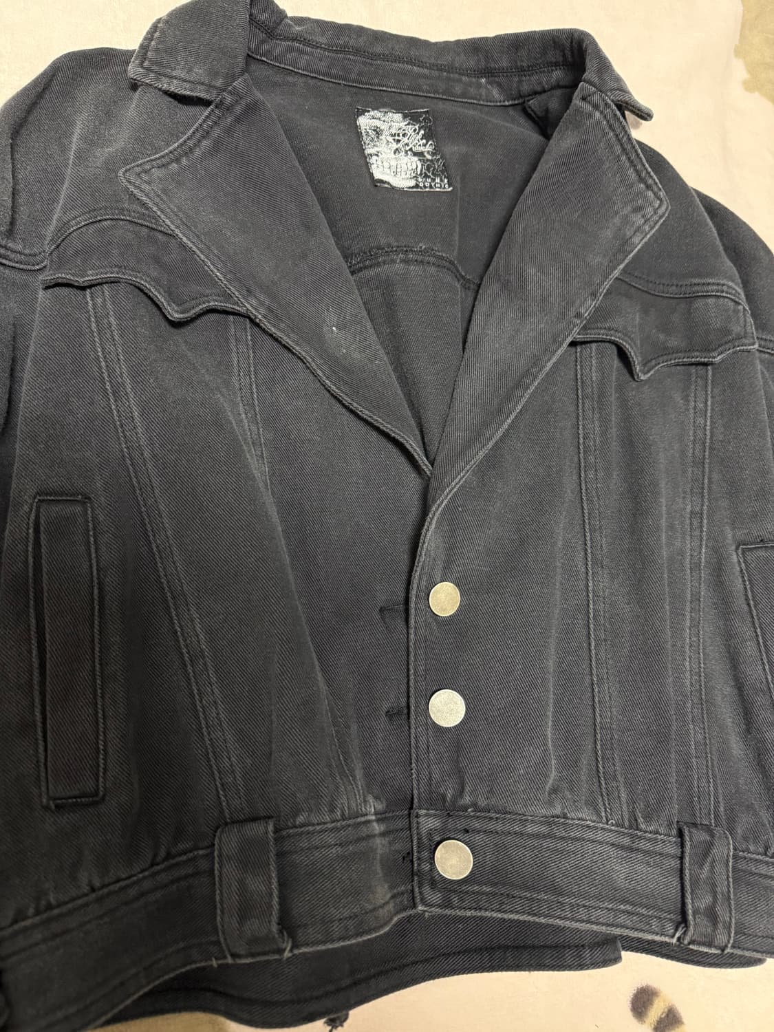 PUNK RAVE 박쥐데님자켓 블랙 상품이미지2