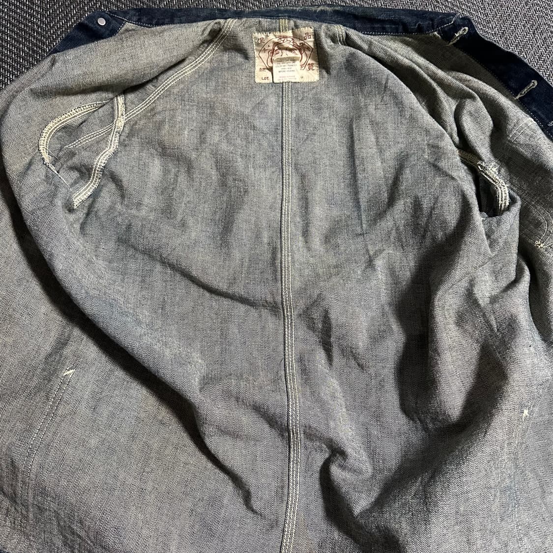Evisu 페인팅 로고 데님 자켓 상품이미지8