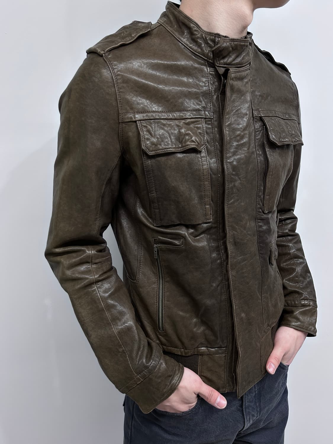 Eloq 더블 클로징 램스킨 자켓 상품이미지1