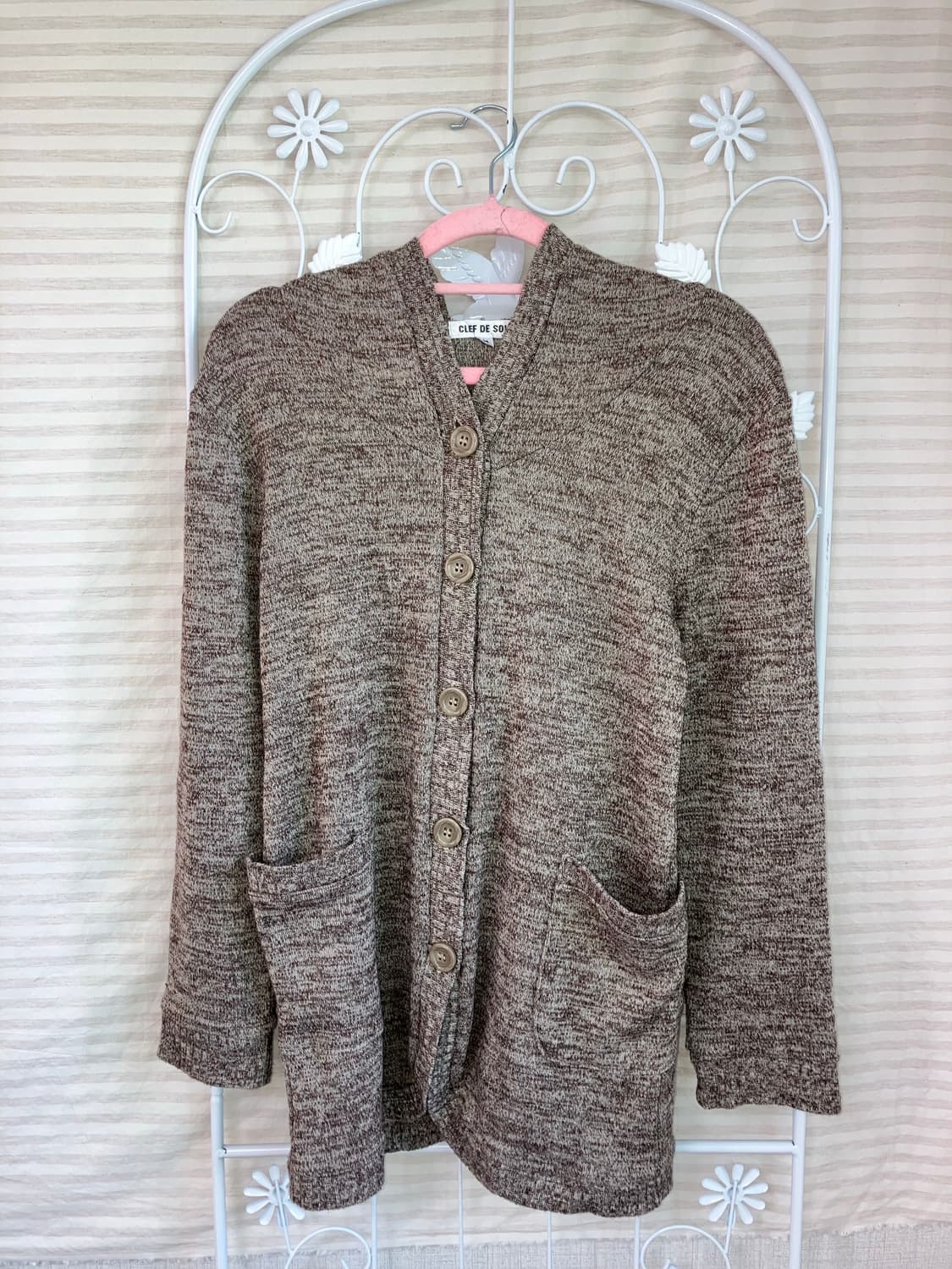 jpn vintage 브라운 보헤미안 후드 가디건 y2k 스트릿 갸루 펑 상품이미지4