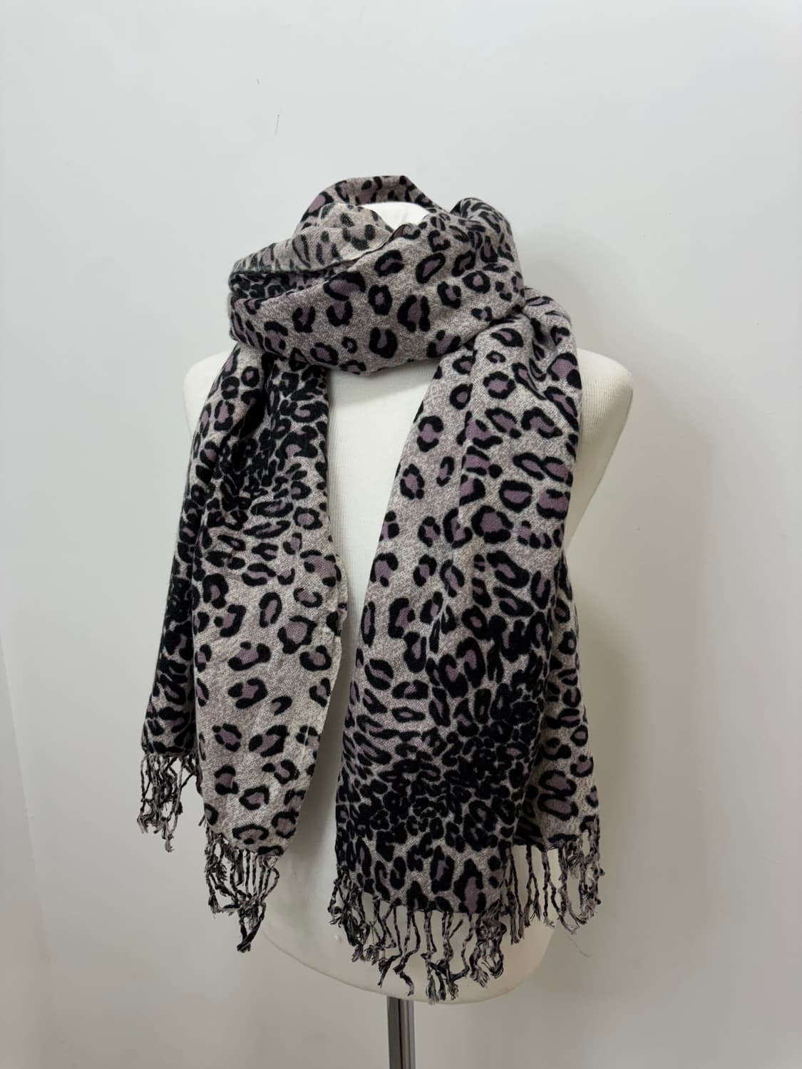 퍼플 호피 레오파드 머플러 목도리 상품이미지1