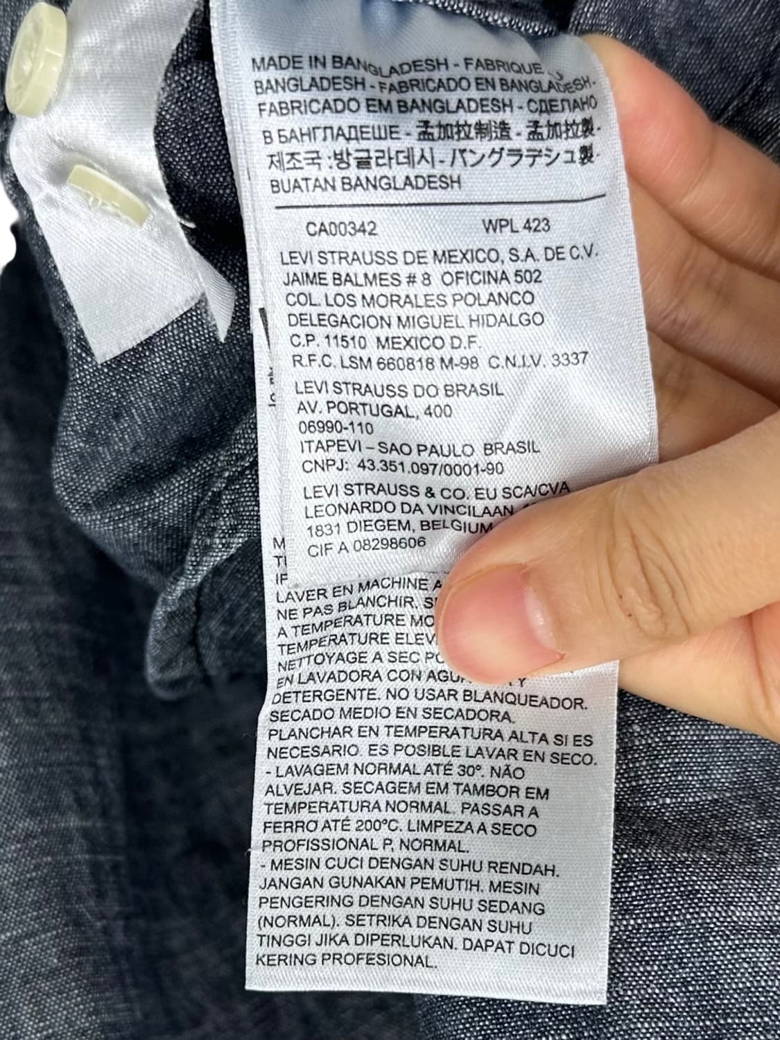 리바이스 샴브레이 셔츠 쿨그레이 (L) 상품이미지7