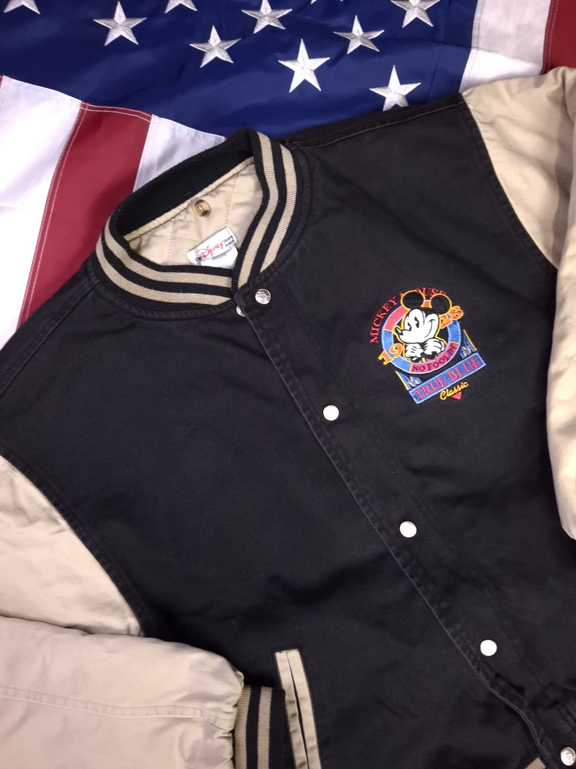 오리지날 90's 디즈니 미키마우스 코튼 바시티 자켓 상품이미지4