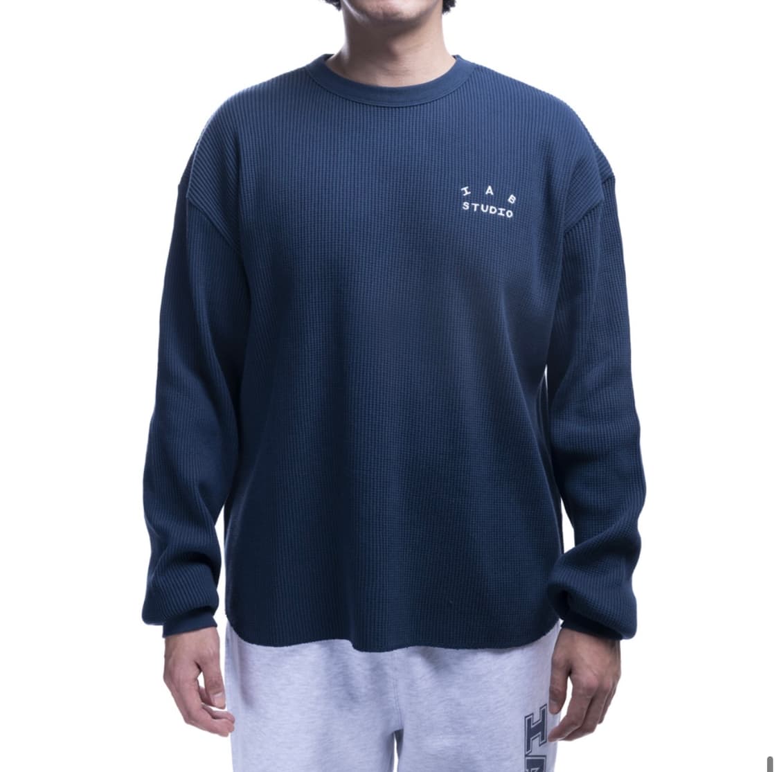 아이앱 와플 롱 슬리브 네이비 상품이미지5