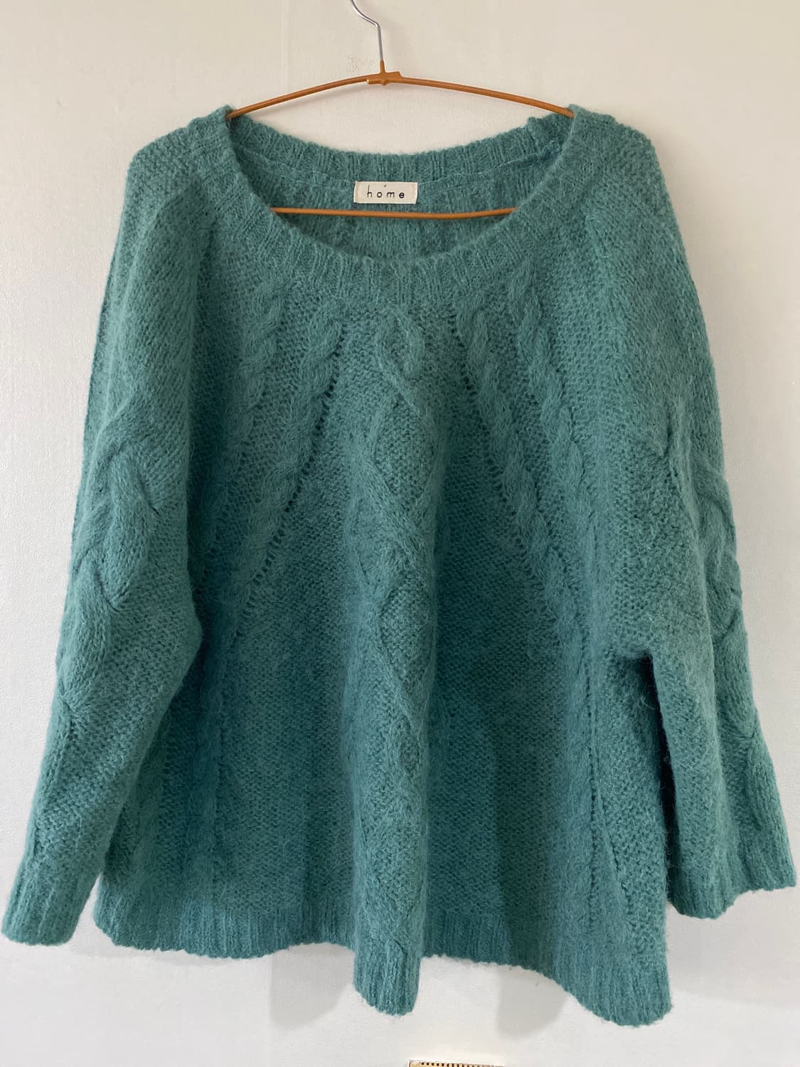 ho'me 케이블 알파카 니트 스웨터 민트 상품이미지1