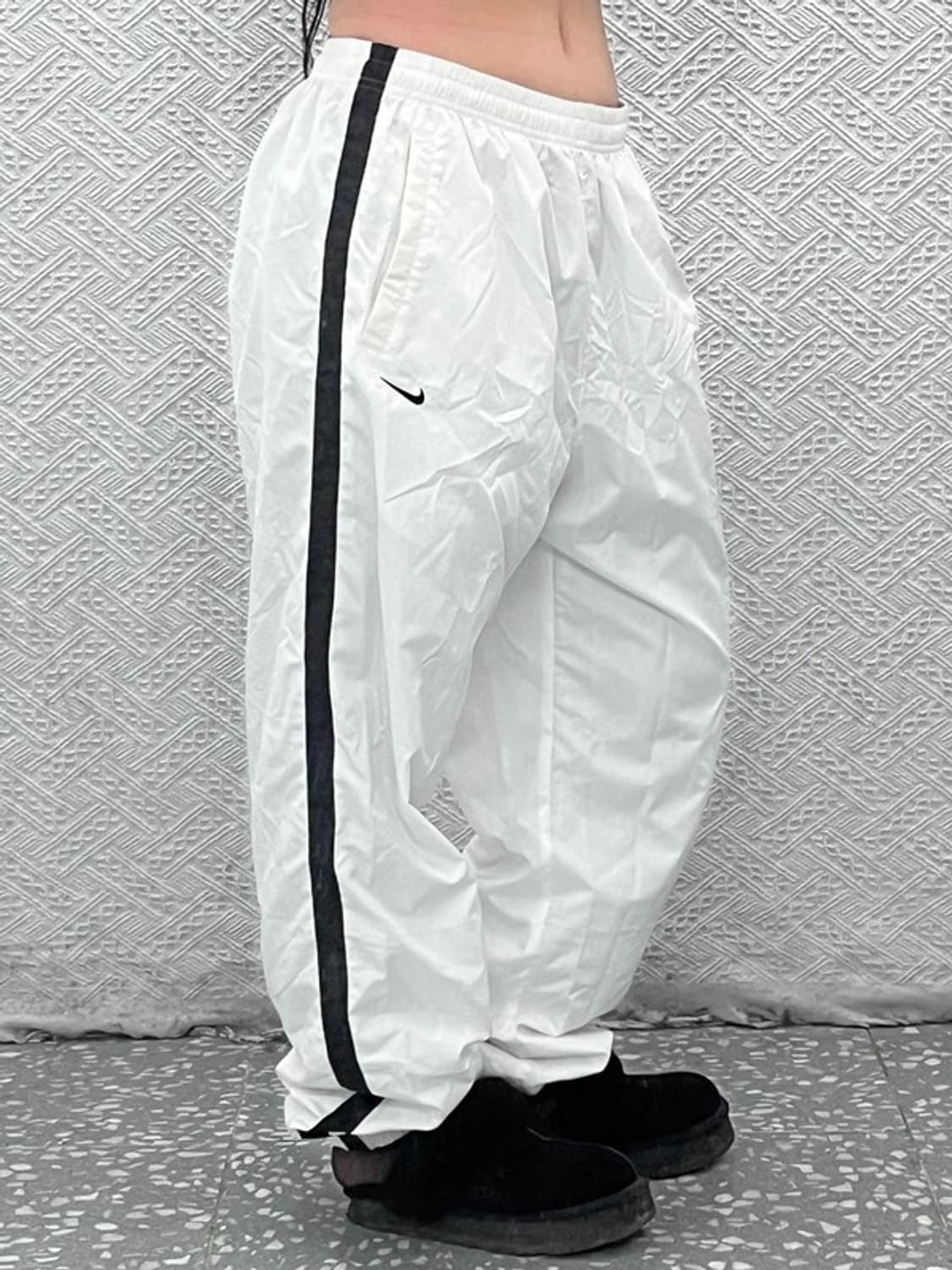 나이키 빈티지 00's 화이트 블랙 사이드라인 트랙팬츠 XL C07874 상품이미지1