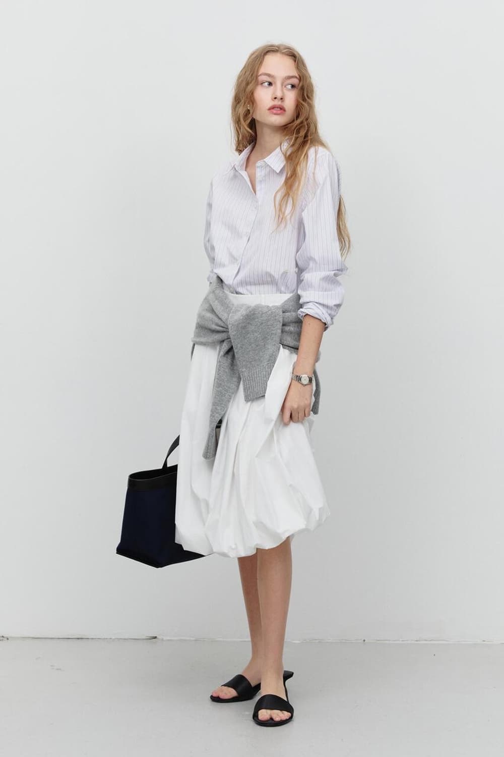 새상품 던스트 벌룬 미디 스커트 25년 상품이미지1