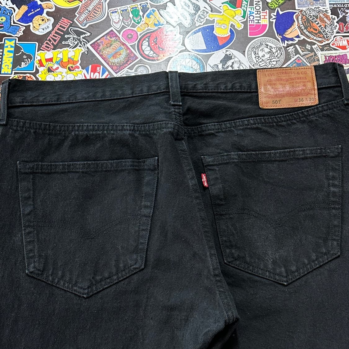 리바이스 501 블랙 진 데님 팬츠 36 상품이미지3