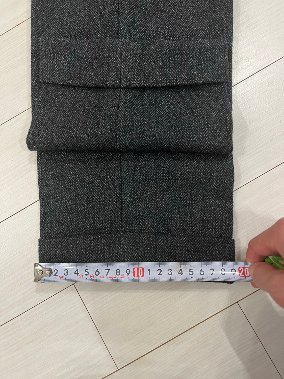 부기홀리데이 울 헤링본 팬츠 M 상품이미지5